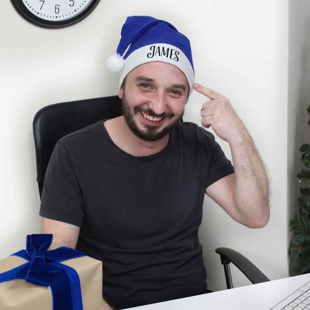 Personalised Named Colourful Adult Santa Hat