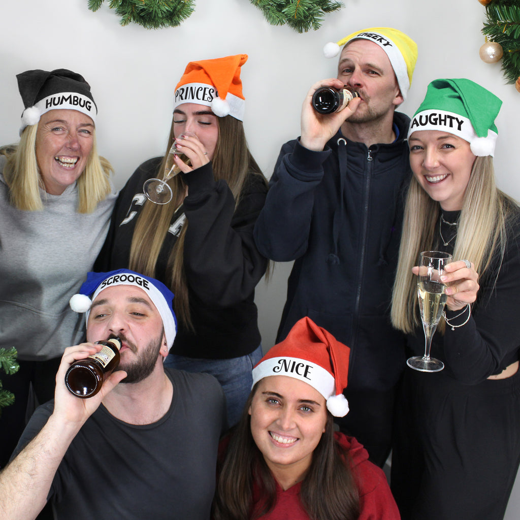 Personalised Named Colourful Adult Santa Hat