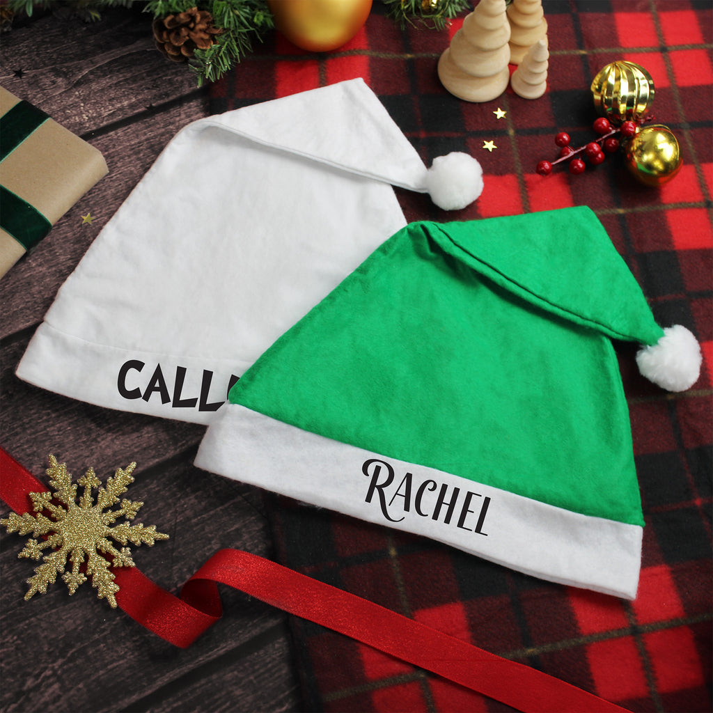 Personalised Named Colourful Adult Santa Hat