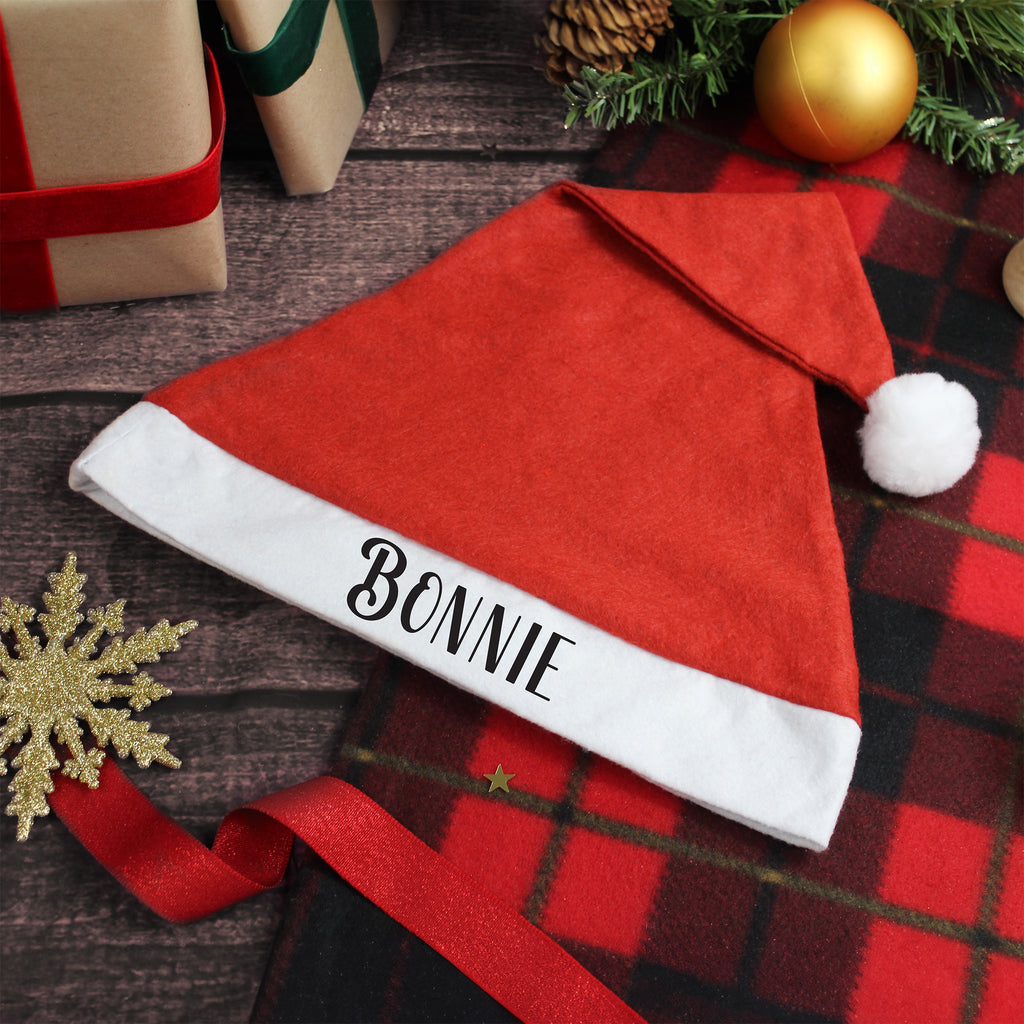 Personalised Named Colourful Adult Santa Hat