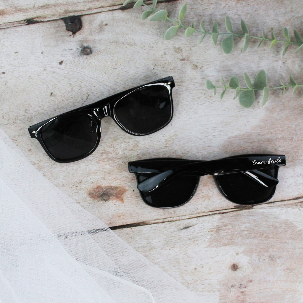 Personalised Black Team Bride & White Bride Sunglasses