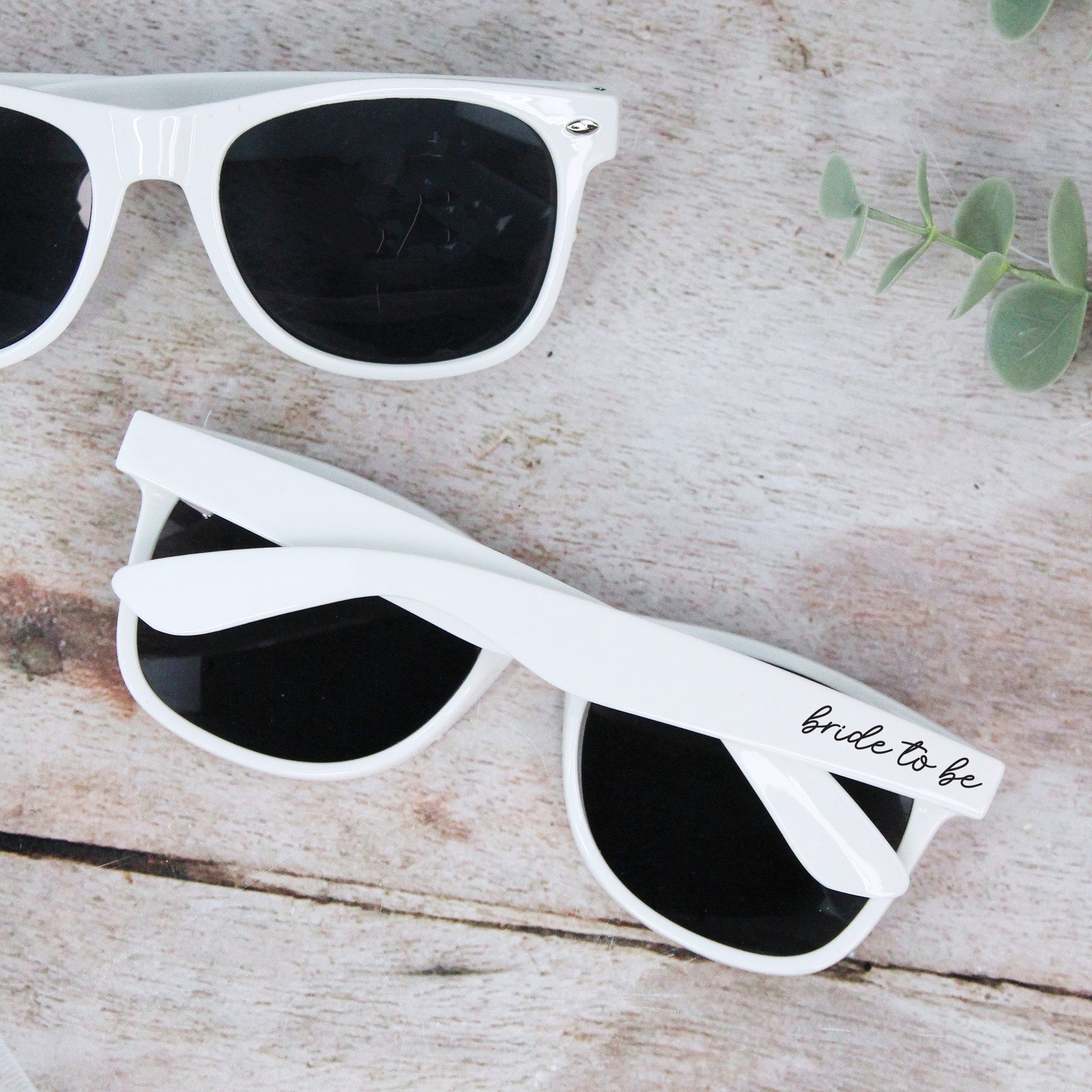 Personalised Pink Bride Squad White Bride Sunglasses