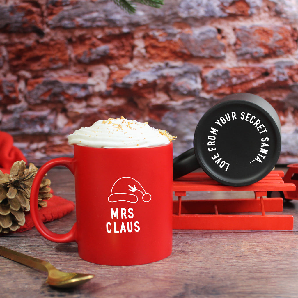 Personalised "Mr Scrooge & Mrs Claus" Coffee Mugs