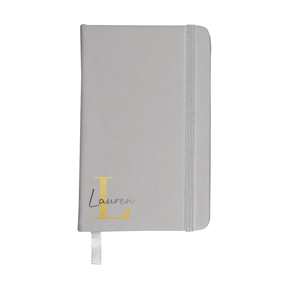 Personalised Coloured A6 A5 A4 Monogram Notebook