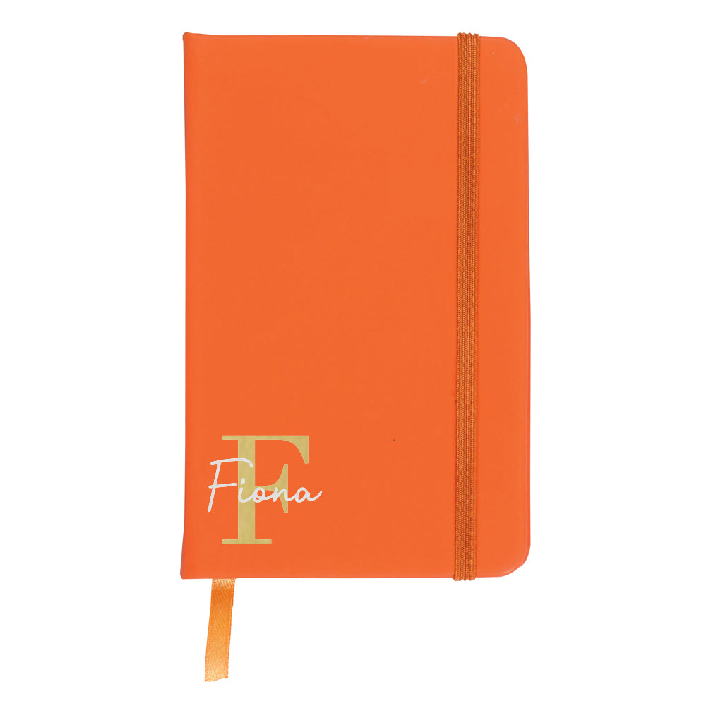 Personalised Coloured A6 A5 A4 Monogram Notebook