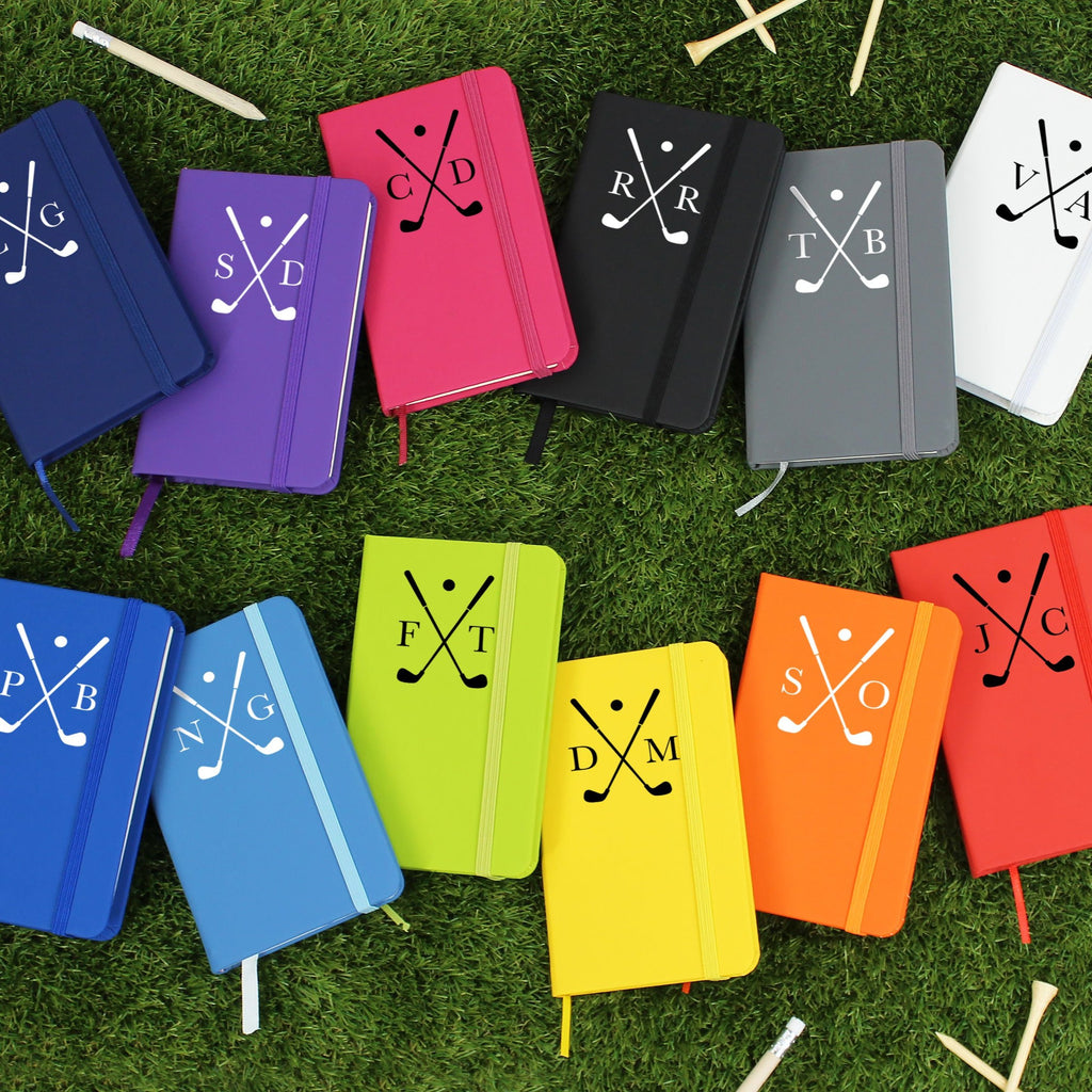 Personalised A6 Hardback Golf Notebook with Initials