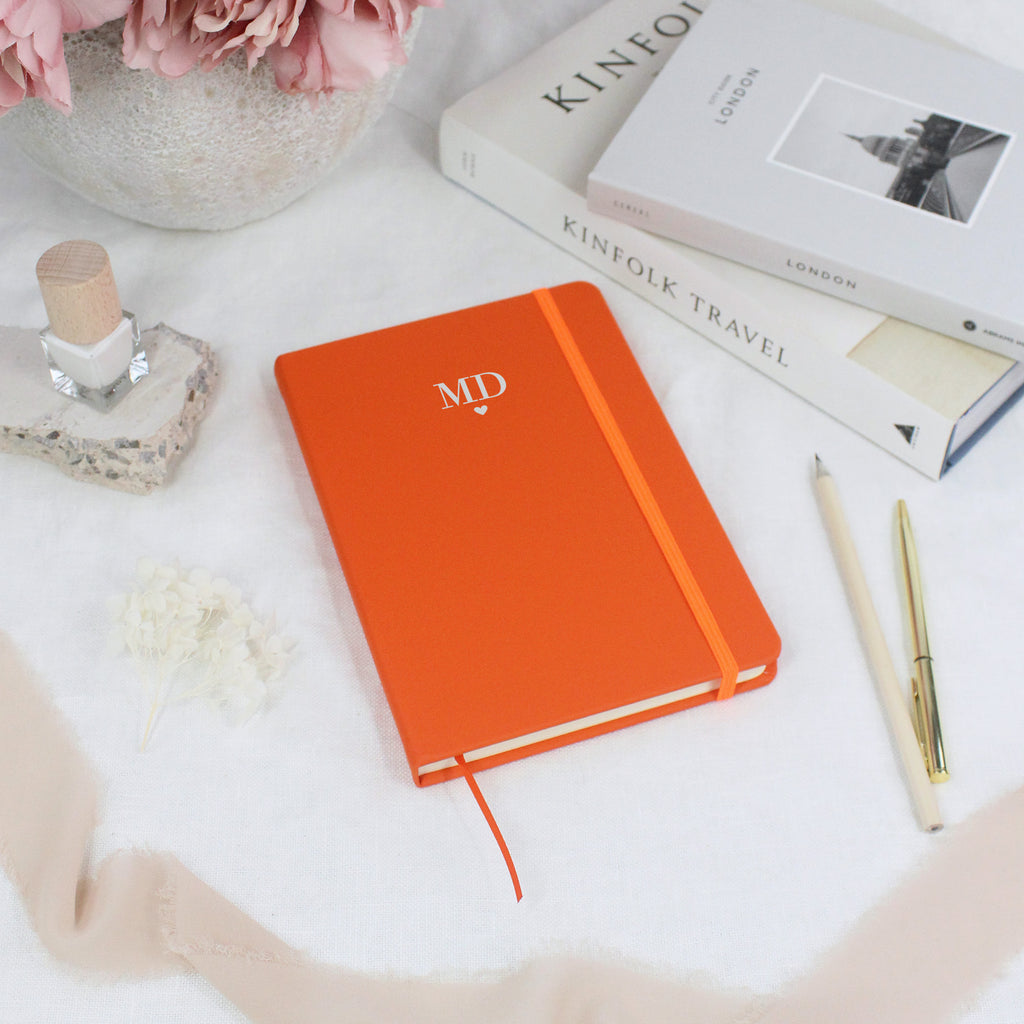Personalised A5 Notebook with Initials & Heart