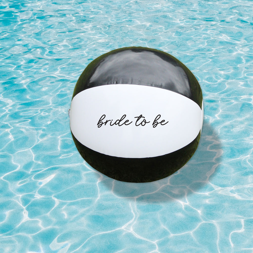 Personalised Black Team Bride & Bride Beach Balls