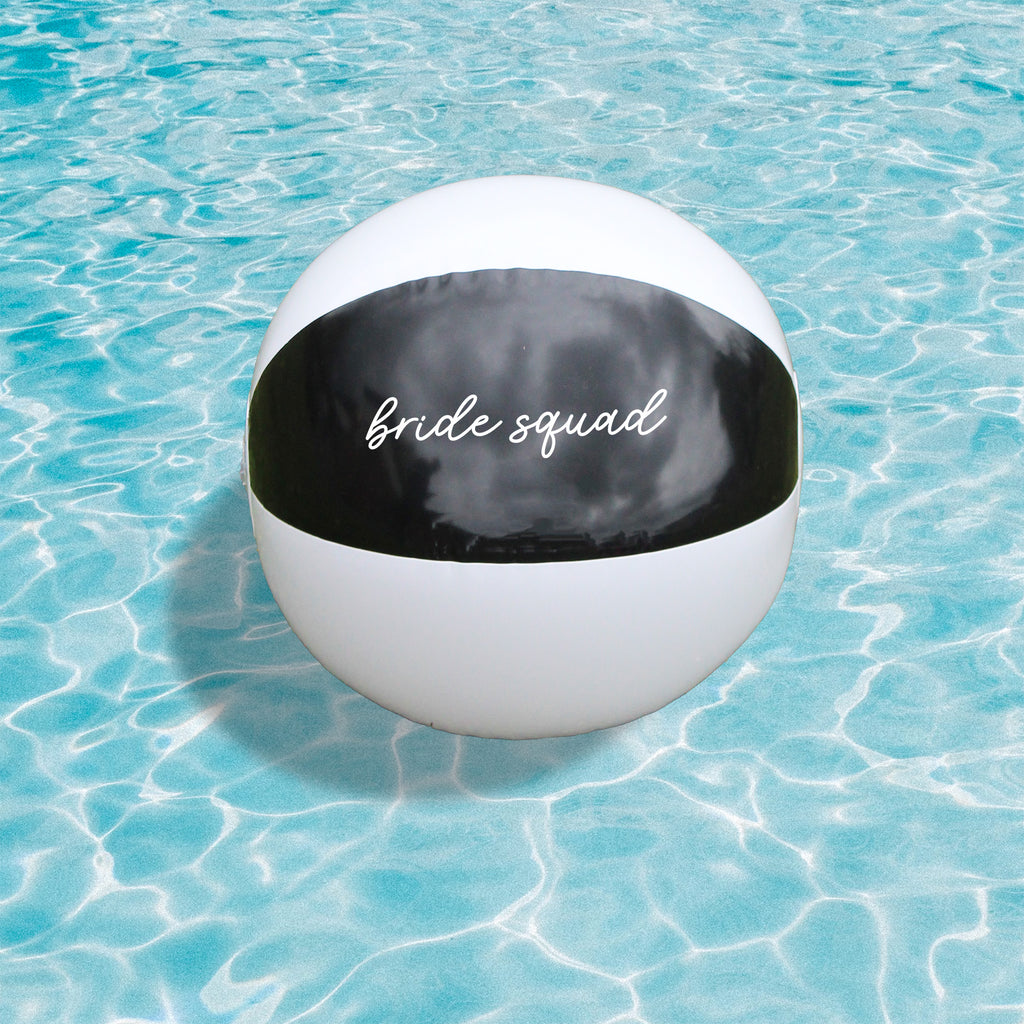 Black & White Bride Squad Beach Ball