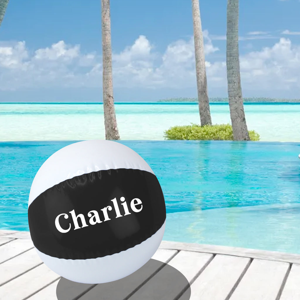 Personalised Vinyl 9" Inflatable Pink Beach Ball with Any Name