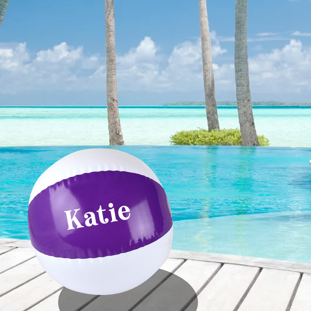 Personalised Vinyl 9" Inflatable Pink Beach Ball with Any Name