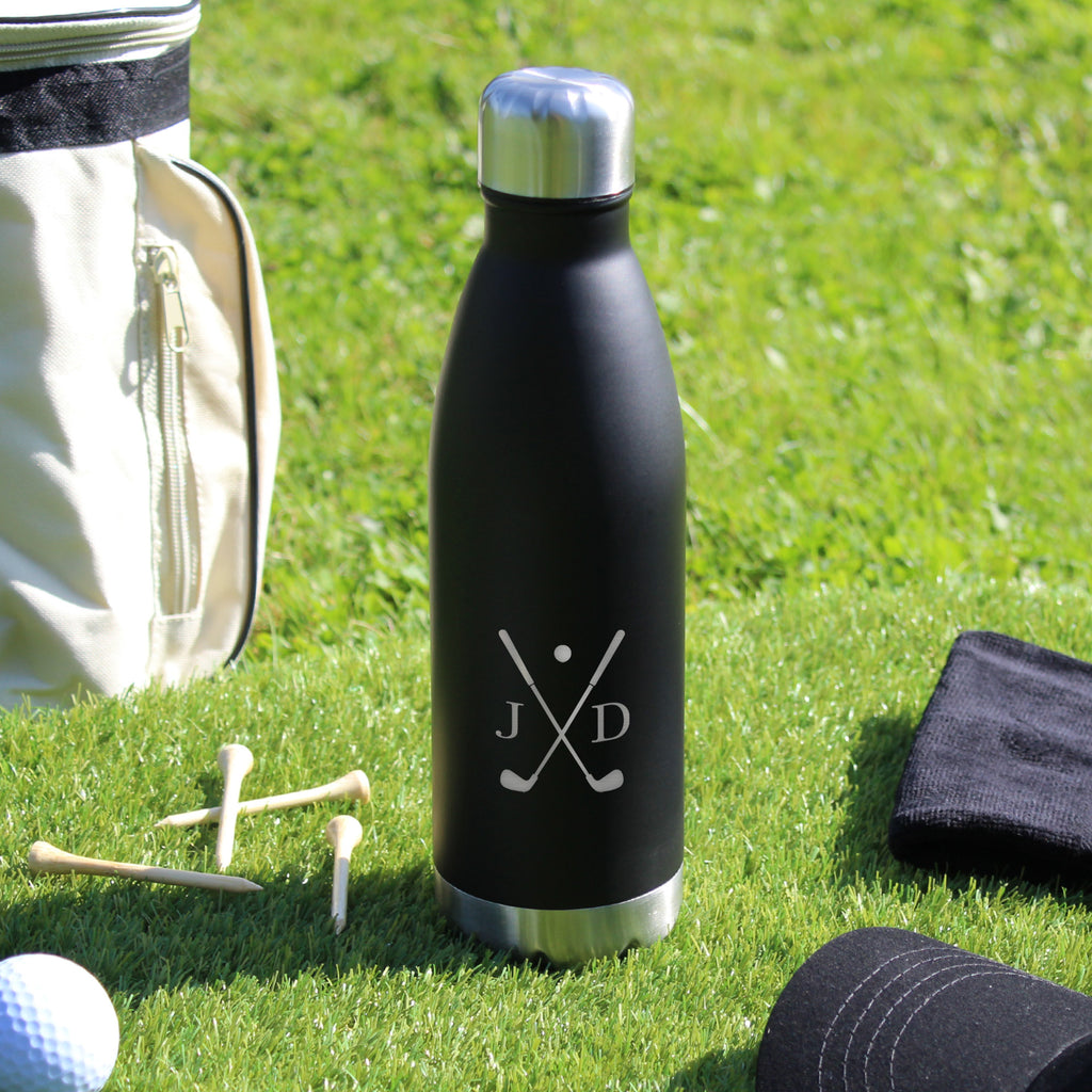 Personalised Insulated Golf Water Bottle with Initials, 500 ml