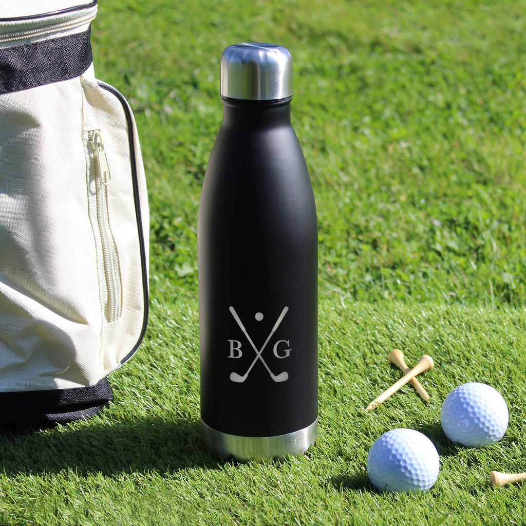 Personalised Insulated Golf Water Bottle with Initials, 500 ml