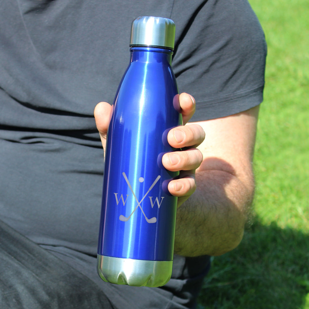 Personalised Insulated Golf Water Bottle with Initials, 500 ml