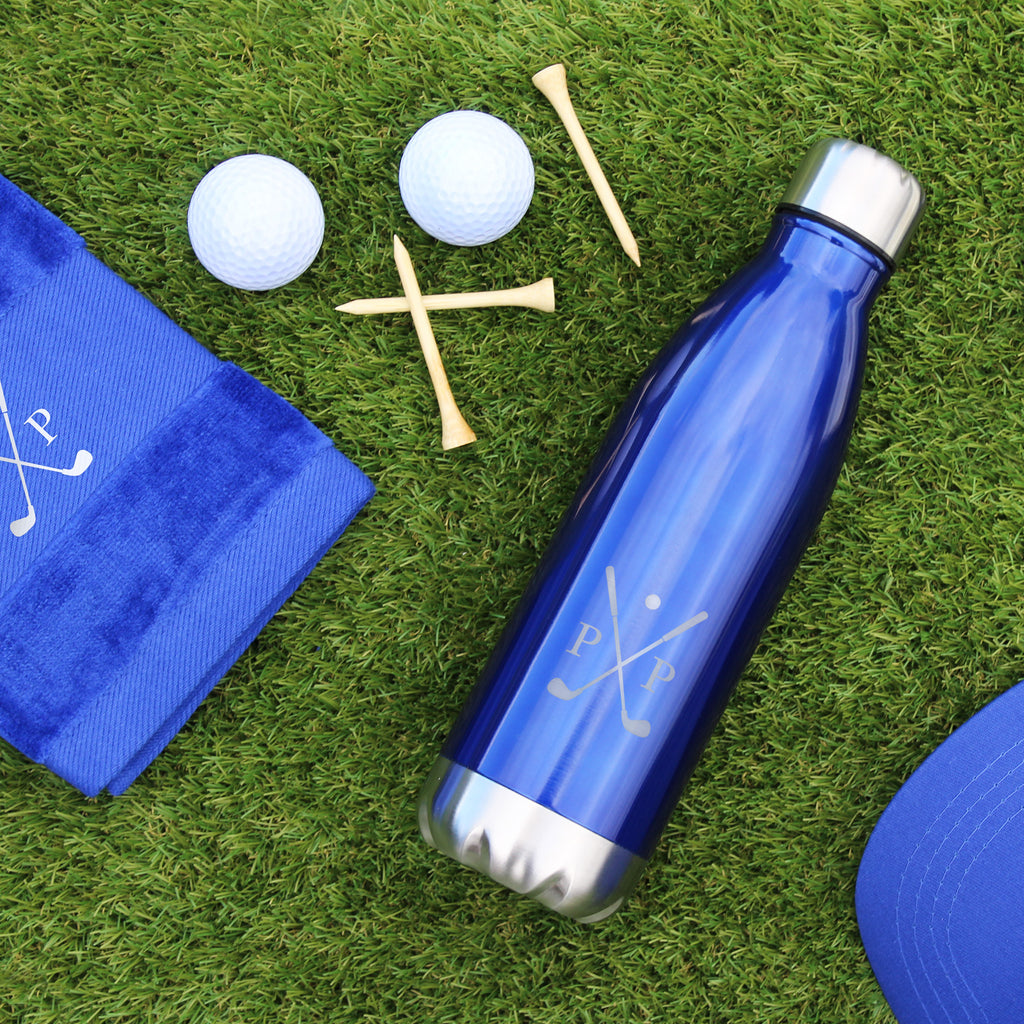 Personalised Insulated Golf Water Bottle with Initials, 500 ml