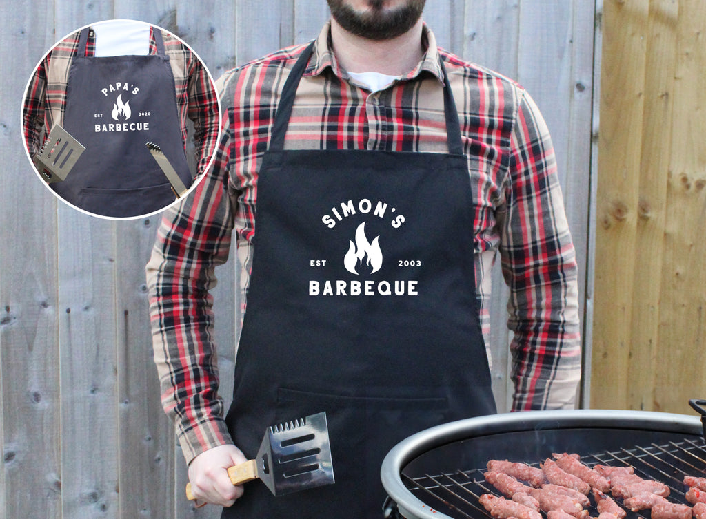 Personalised Dad’s Barbeque Apron - Black