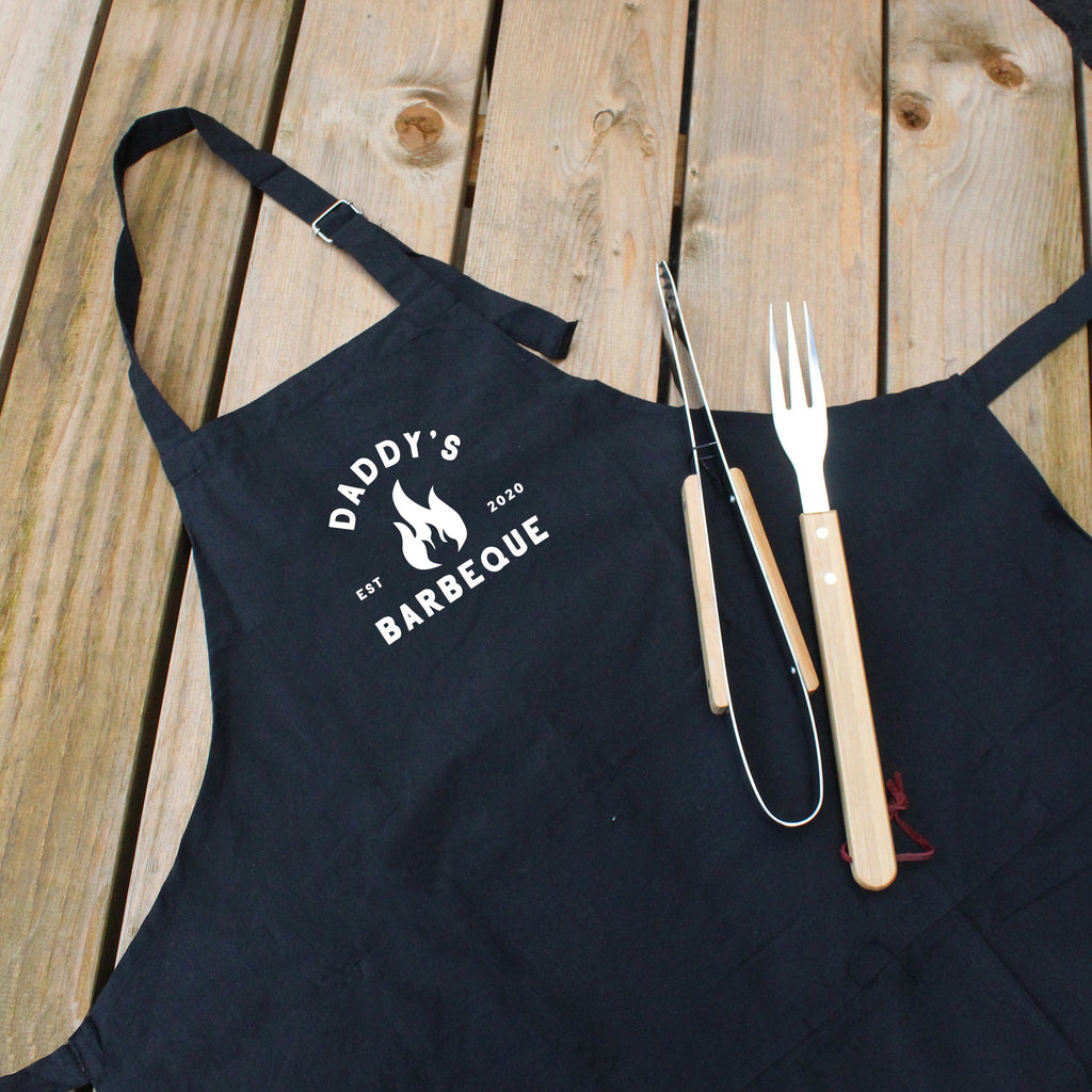 Personalised Dad’s Barbeque Apron - Black