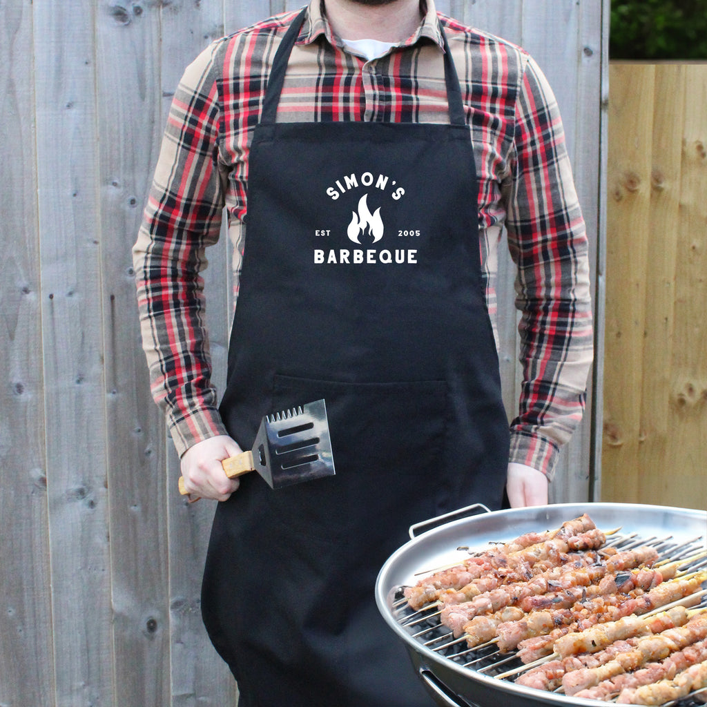 Personalised Dad’s Barbeque Apron - Black