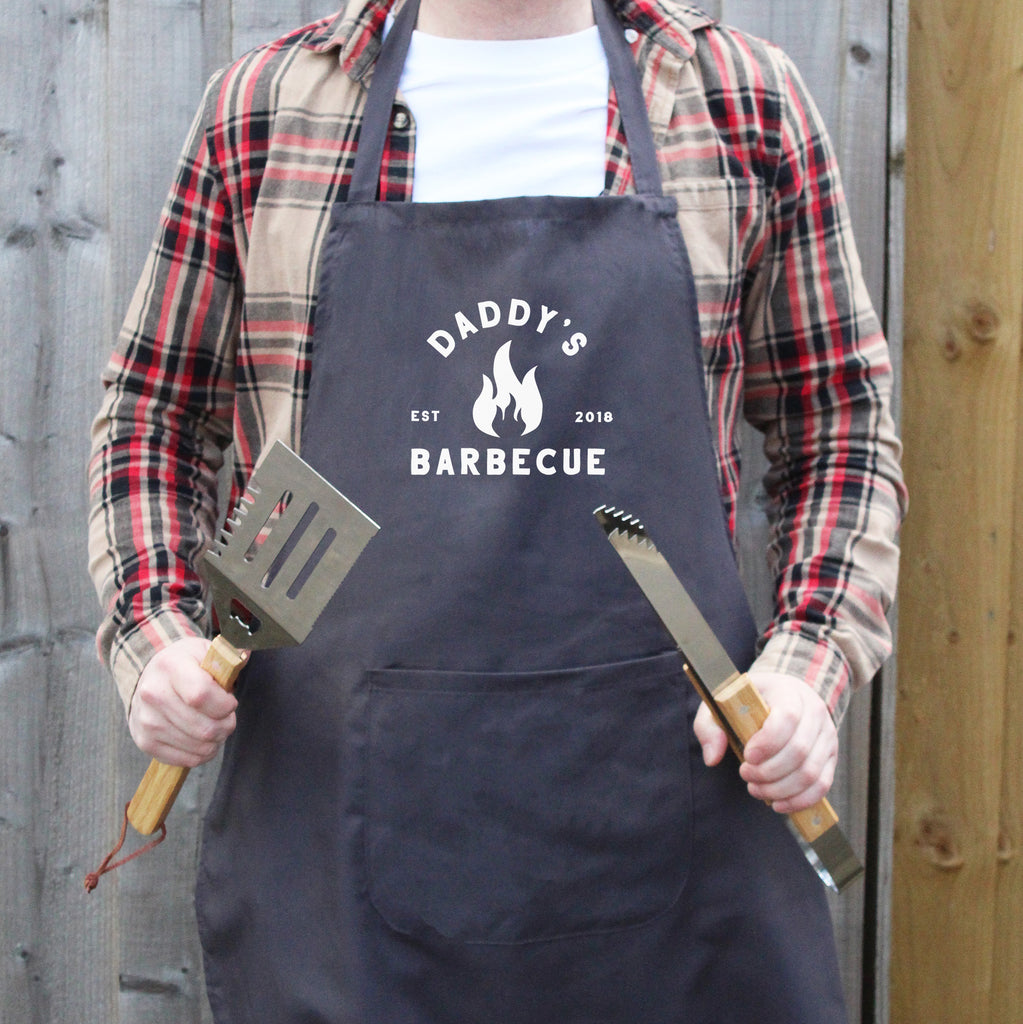 Personalised Dad’s Barbecue Apron - Black
