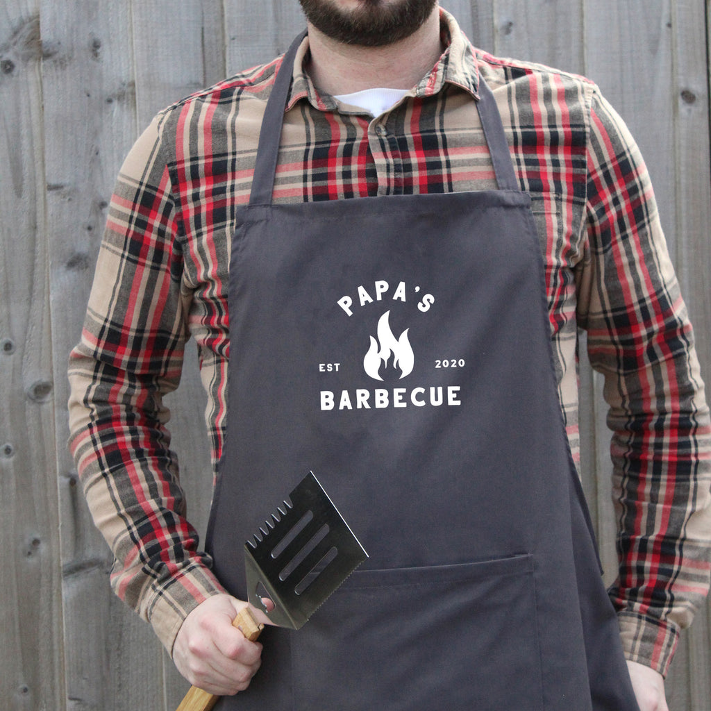 Personalised Dad’s Barbecue Apron - Black