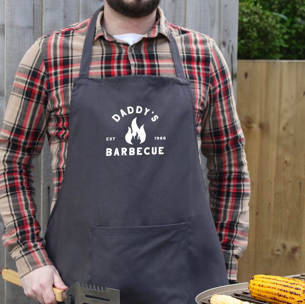 Personalised Dad’s Barbecue Apron - Black