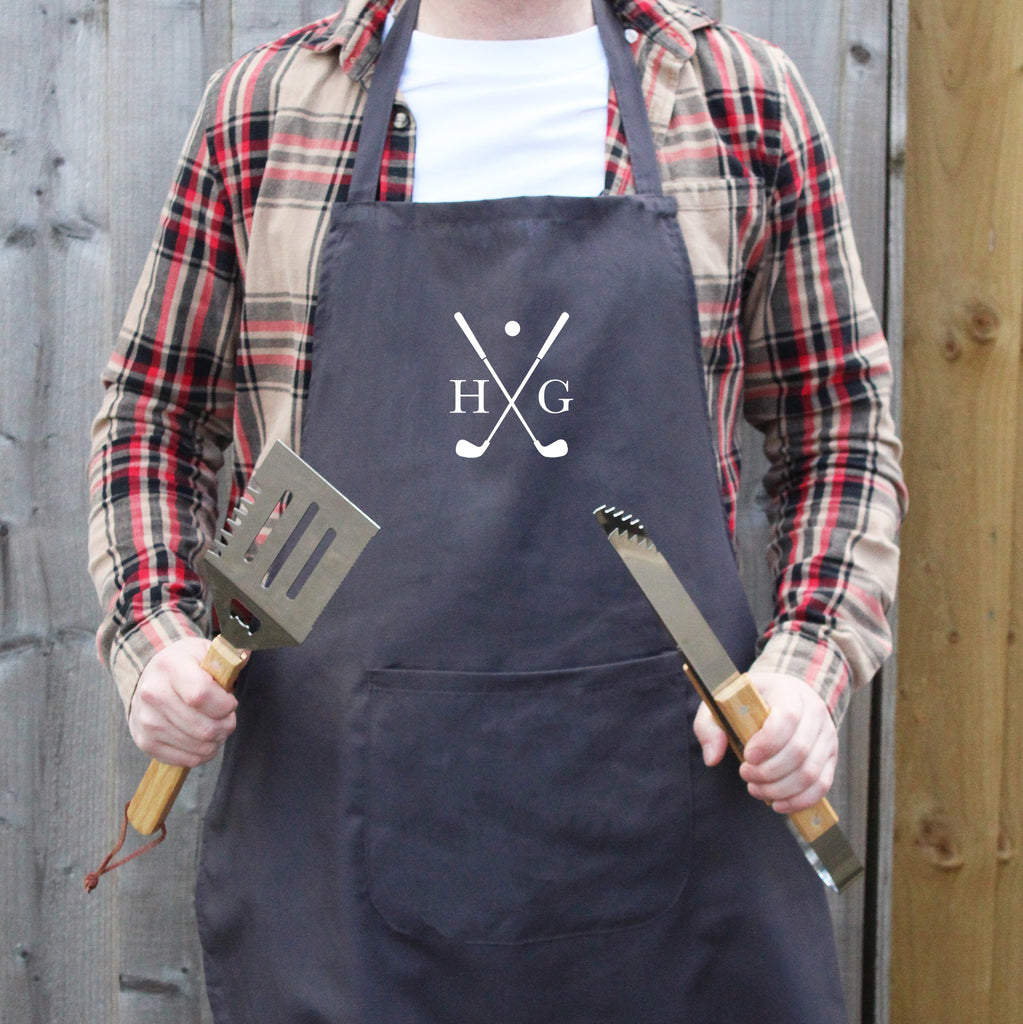 Personalised Cooking Apron with Golf Club Design