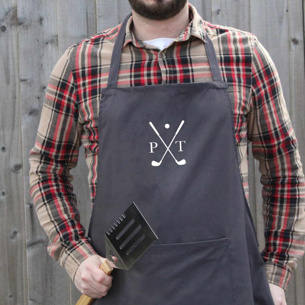 Personalised Cooking Apron with Golf Club Design