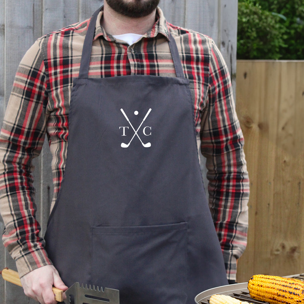 Personalised Cooking Apron with Golf Club Design