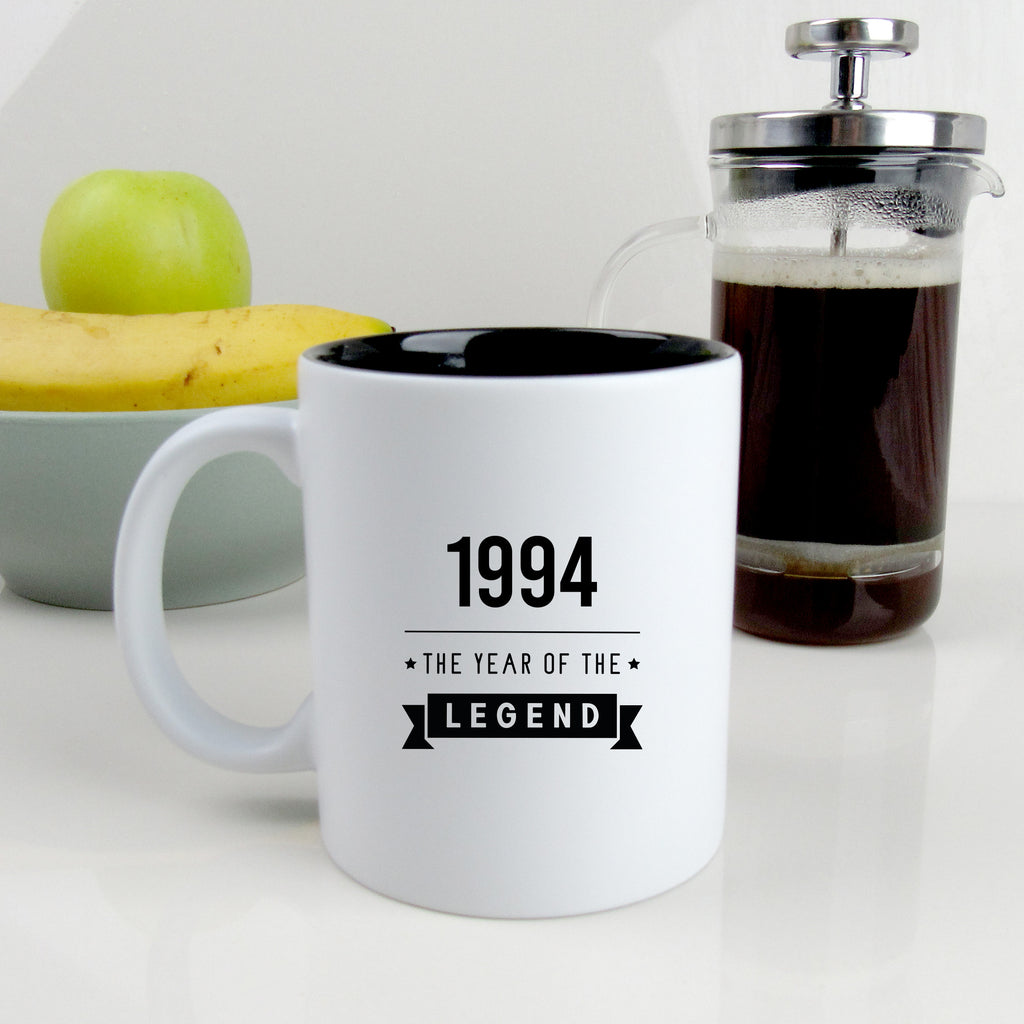 Black Reveal Coffee Mug "1994 Year of The Legend" 30th Birthday