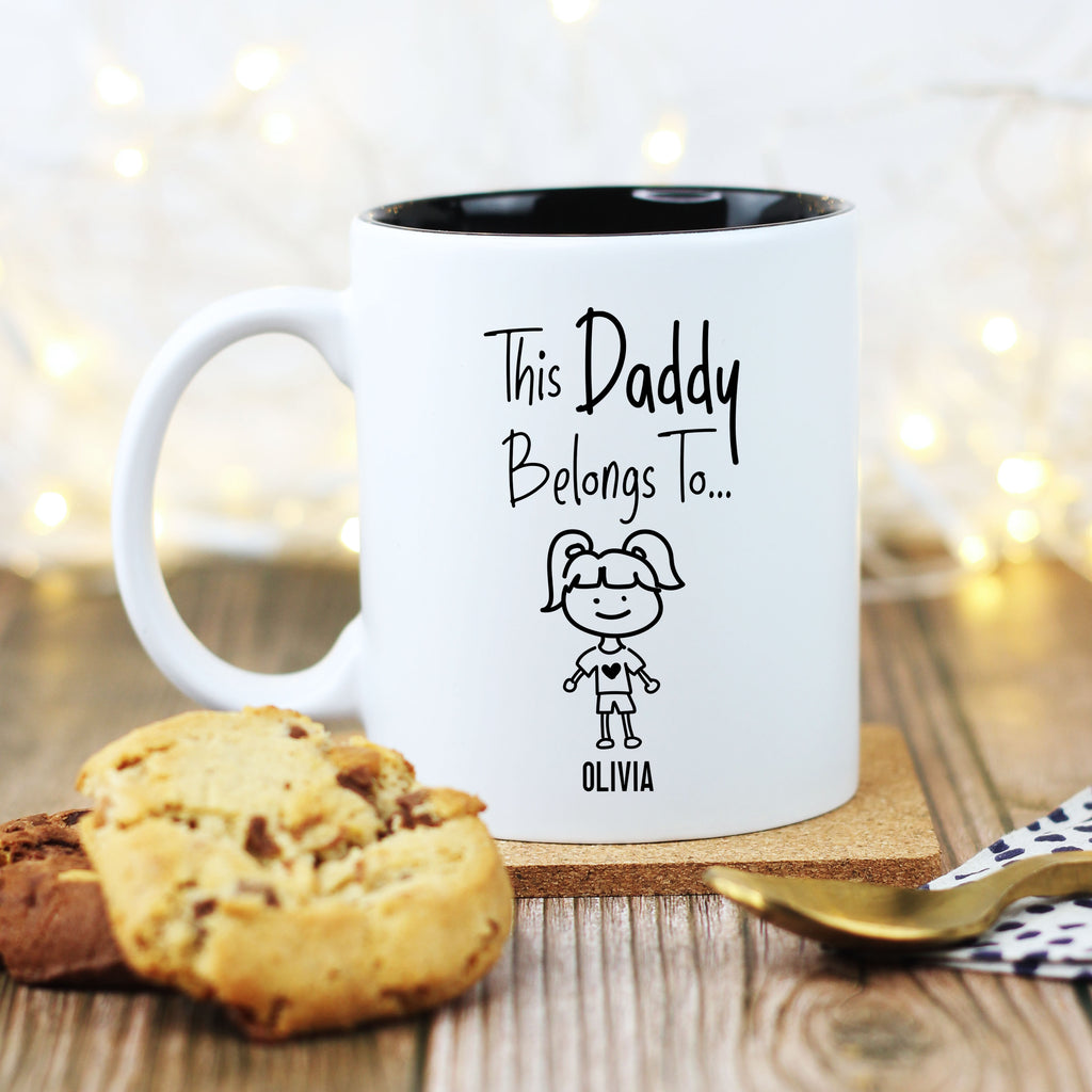 Personalised 'This Daddy Belongs To' Reveal Mug