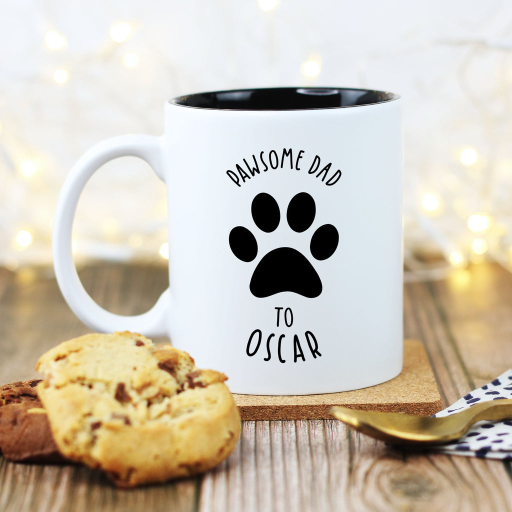 Personalised 'Pawsome Dad' Coffee Mug