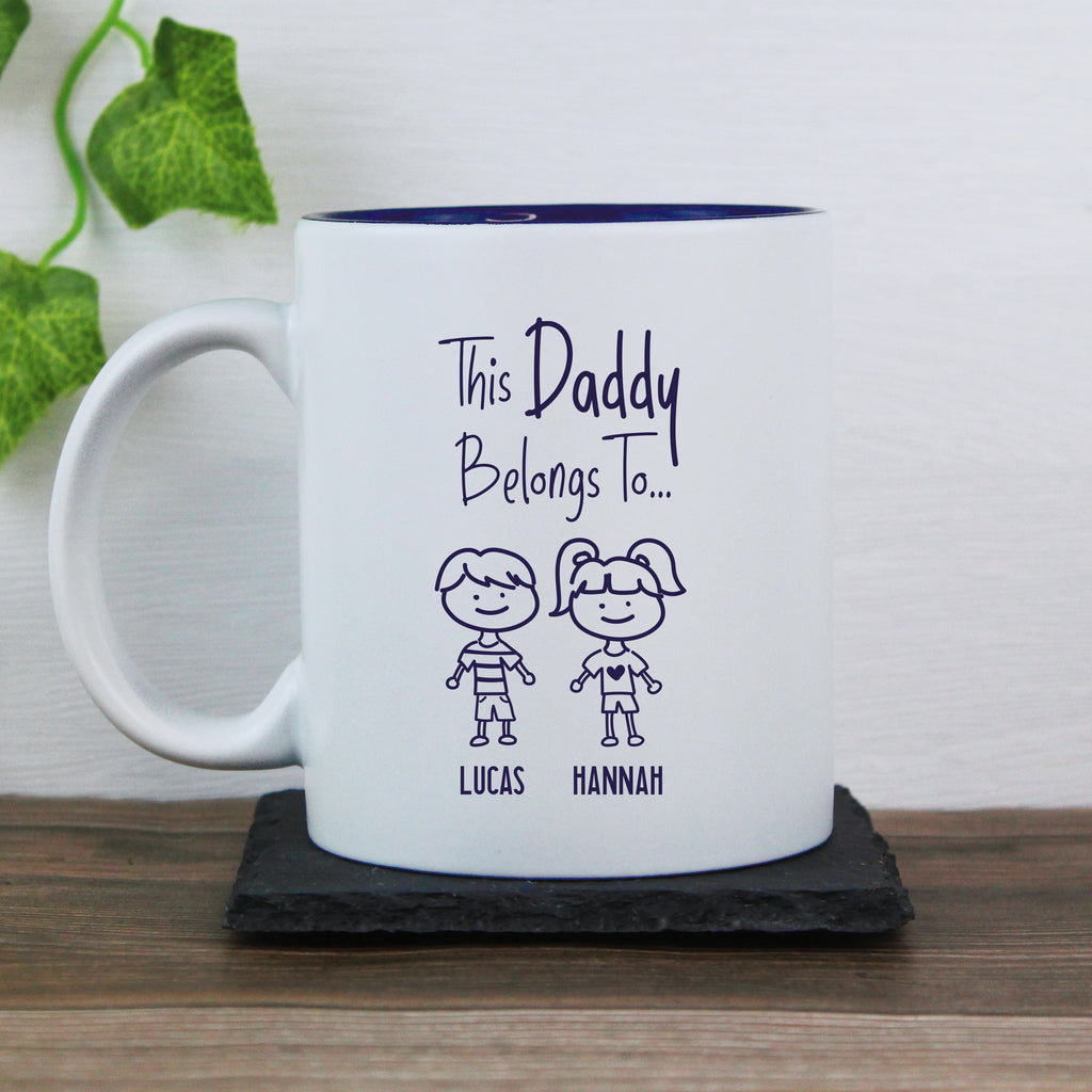Personalised 'This Daddy Belongs To' Reveal Mug