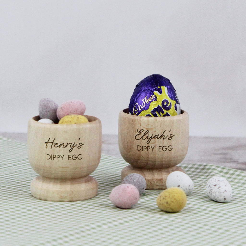 Personalised Wooden Dippy Egg Cup with Any Name