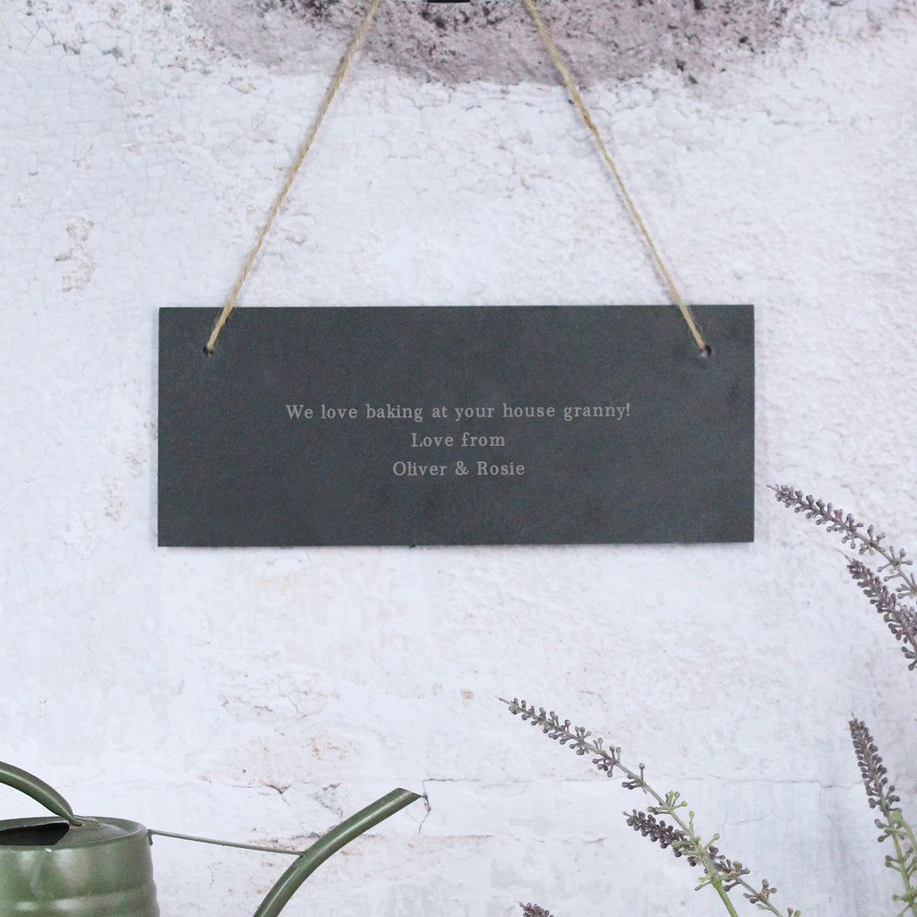 Personalised 'Grandma’s House' Slate Sign