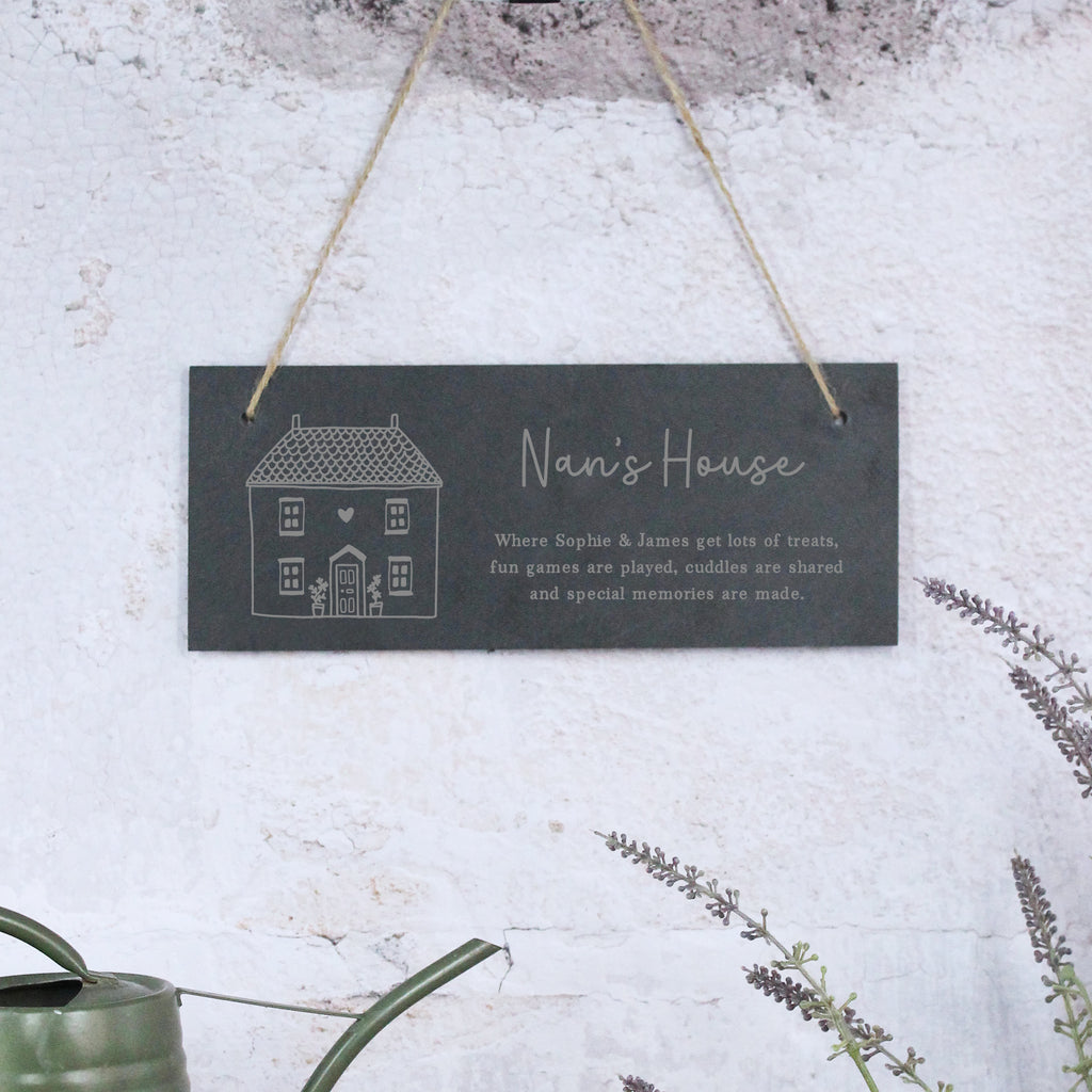 Personalised 'Grandma’s House' Slate Sign