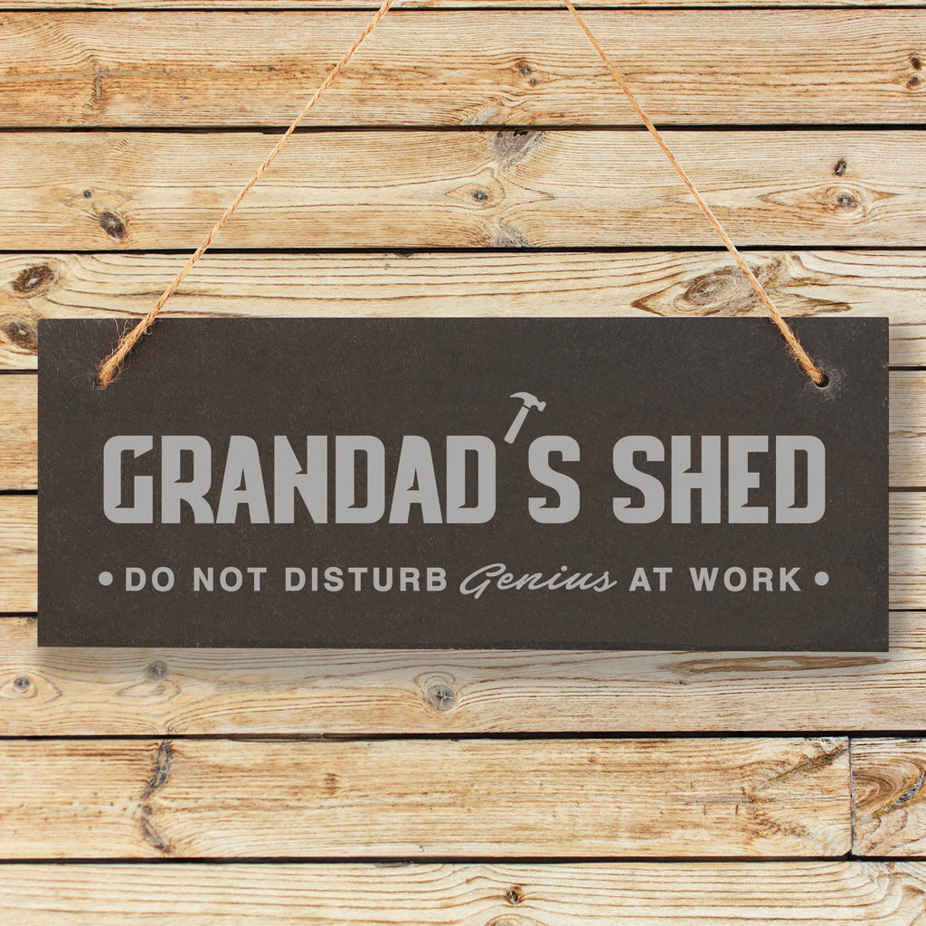 Personalised Grandad’s Shed Slate Sign