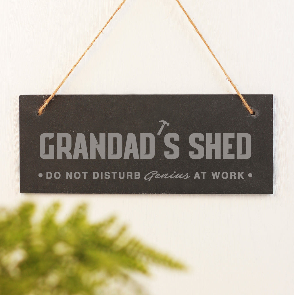 Personalised Grandad’s Shed Slate Sign