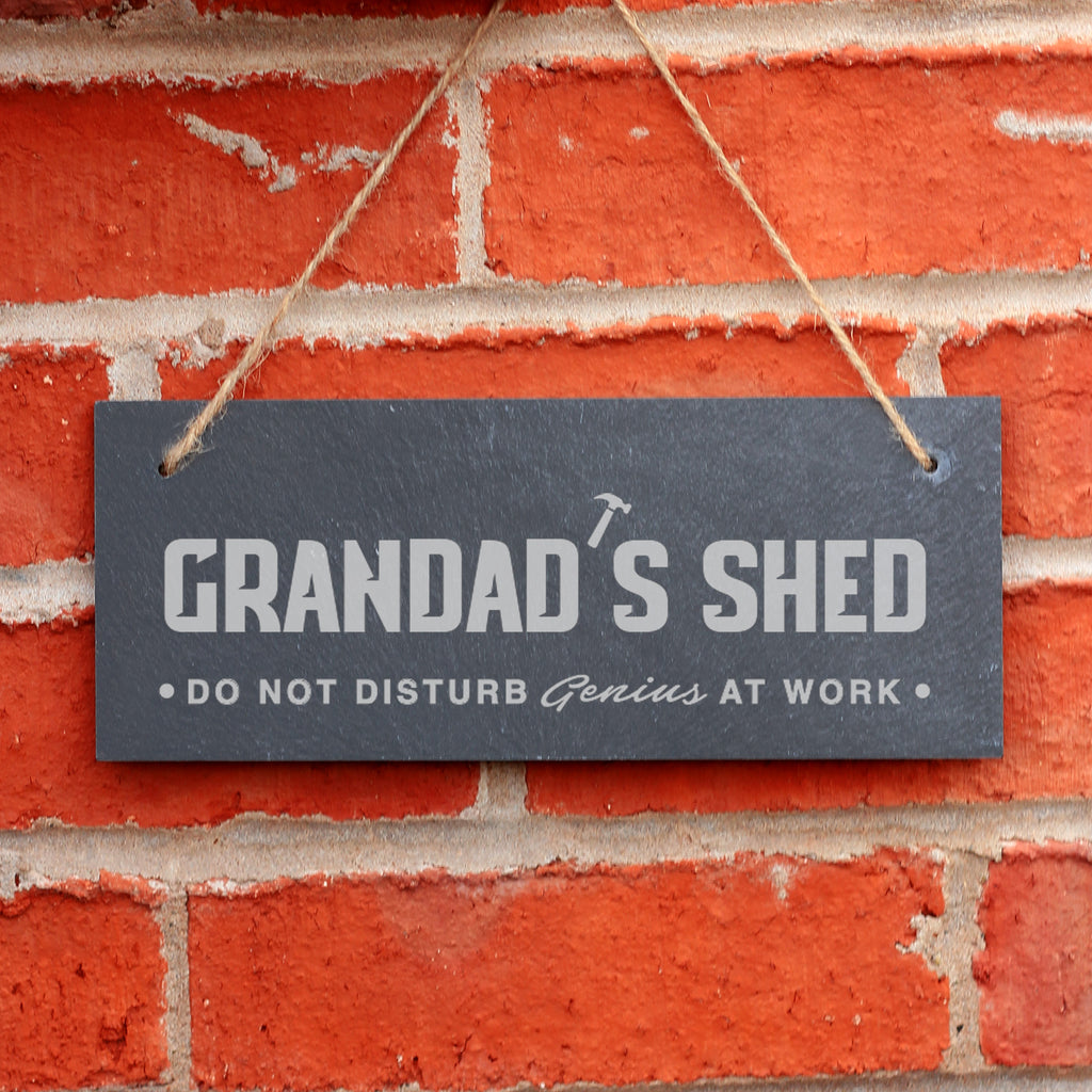 Personalised Grandad’s Shed Slate Sign