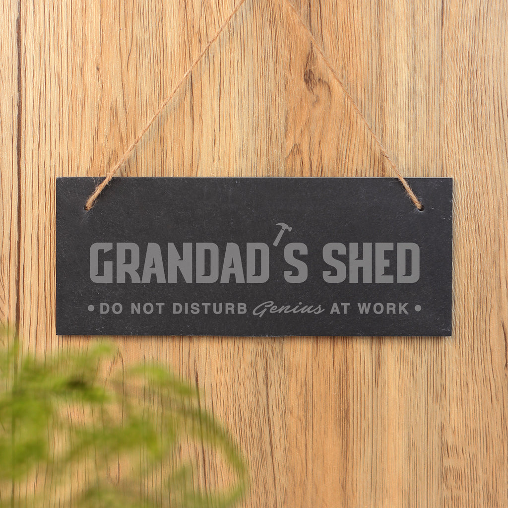 Personalised Grandad’s Shed Slate Sign