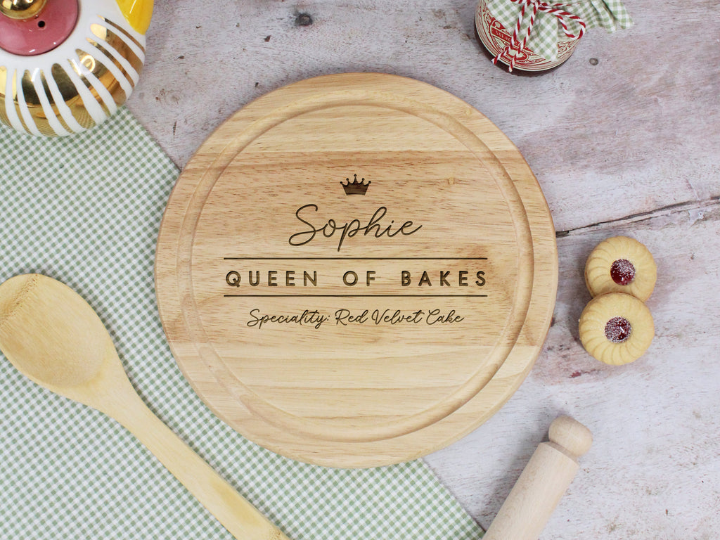 Personalised Queen Of Bakes Cake Presentation Board