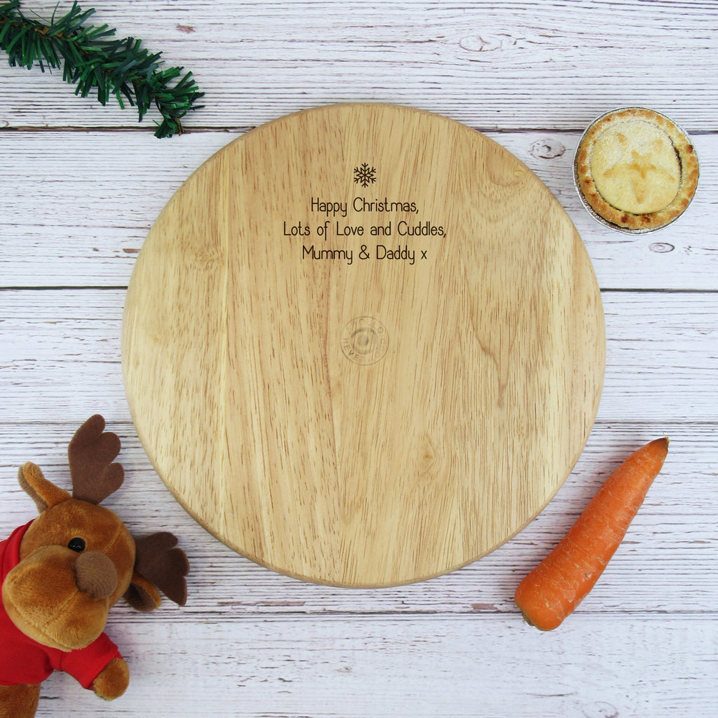 Personalised "Santa & Rudolph Please Stop Here" Wooden Christmas Eve Board