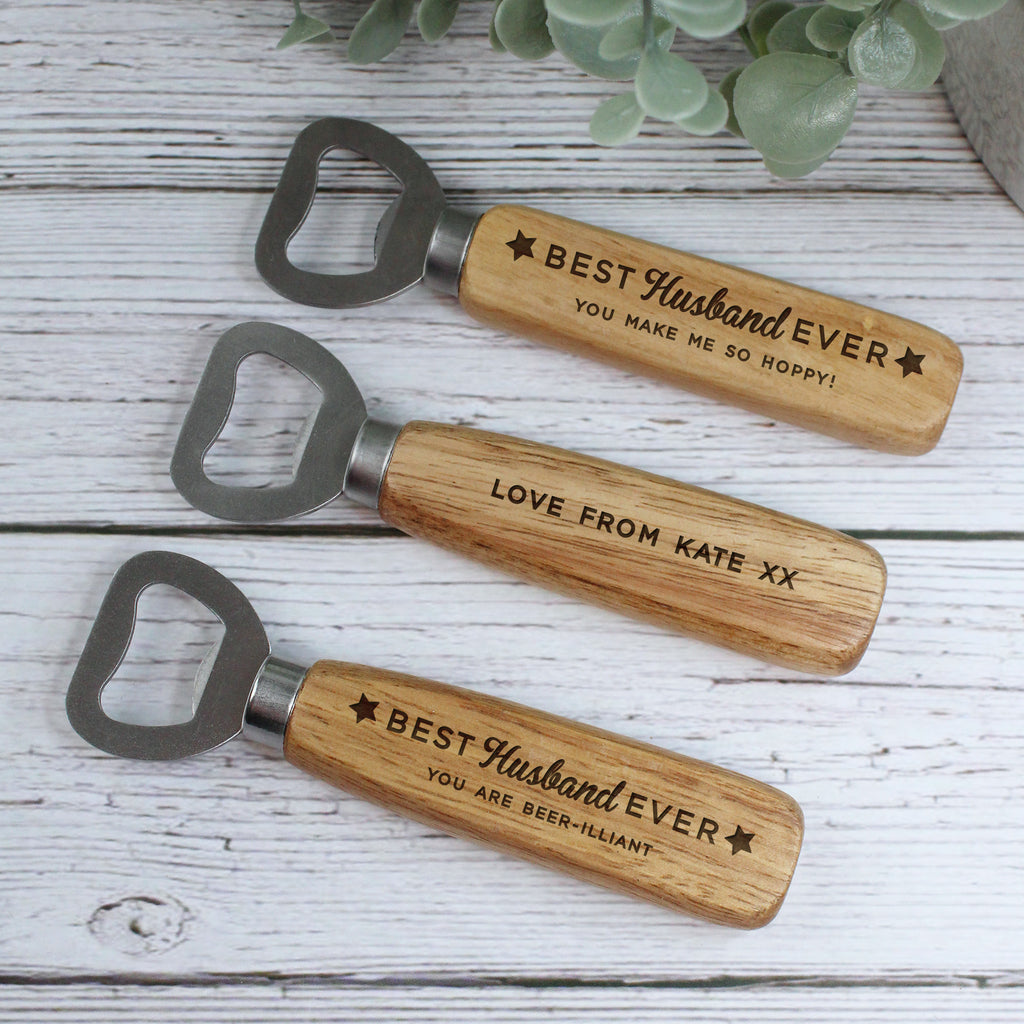 Best Husband Ever Wooden Bottle Opener