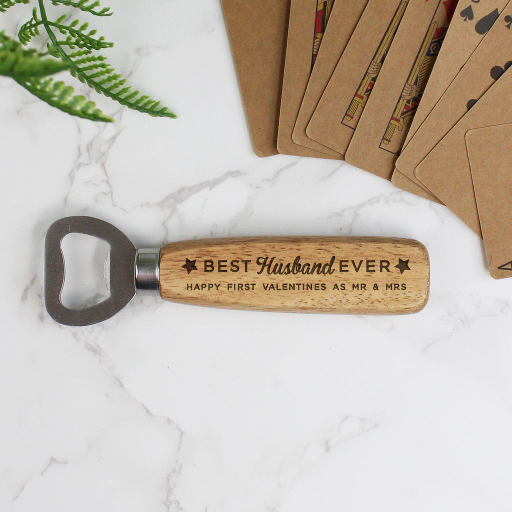 Best Husband Ever Wooden Bottle Opener