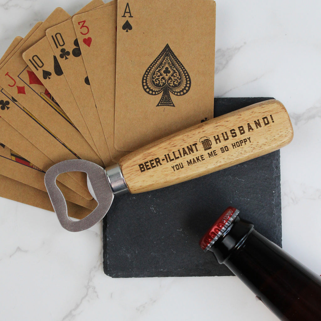 Brew-tiful Husband Wooden Bottle Opener