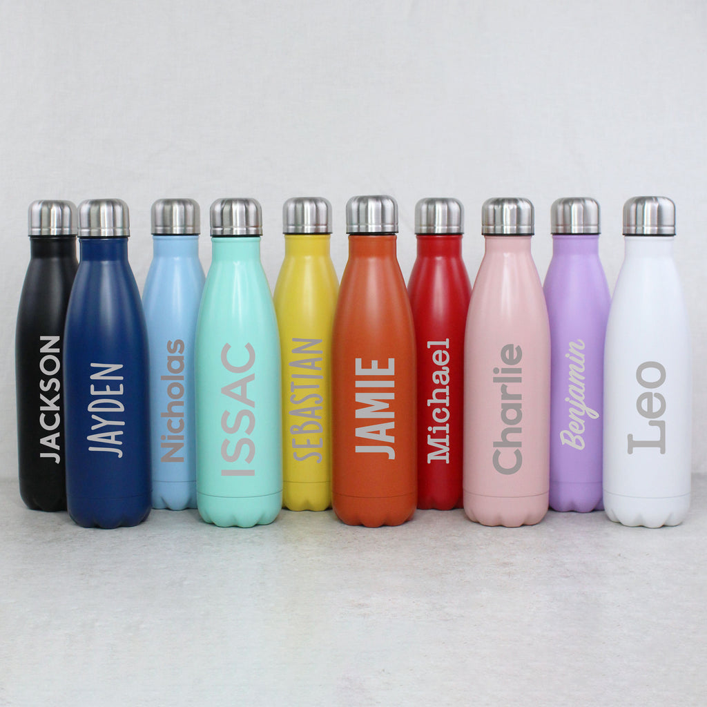 Personalised Boys 500ml Insulated Stainless Steel Water Bottle