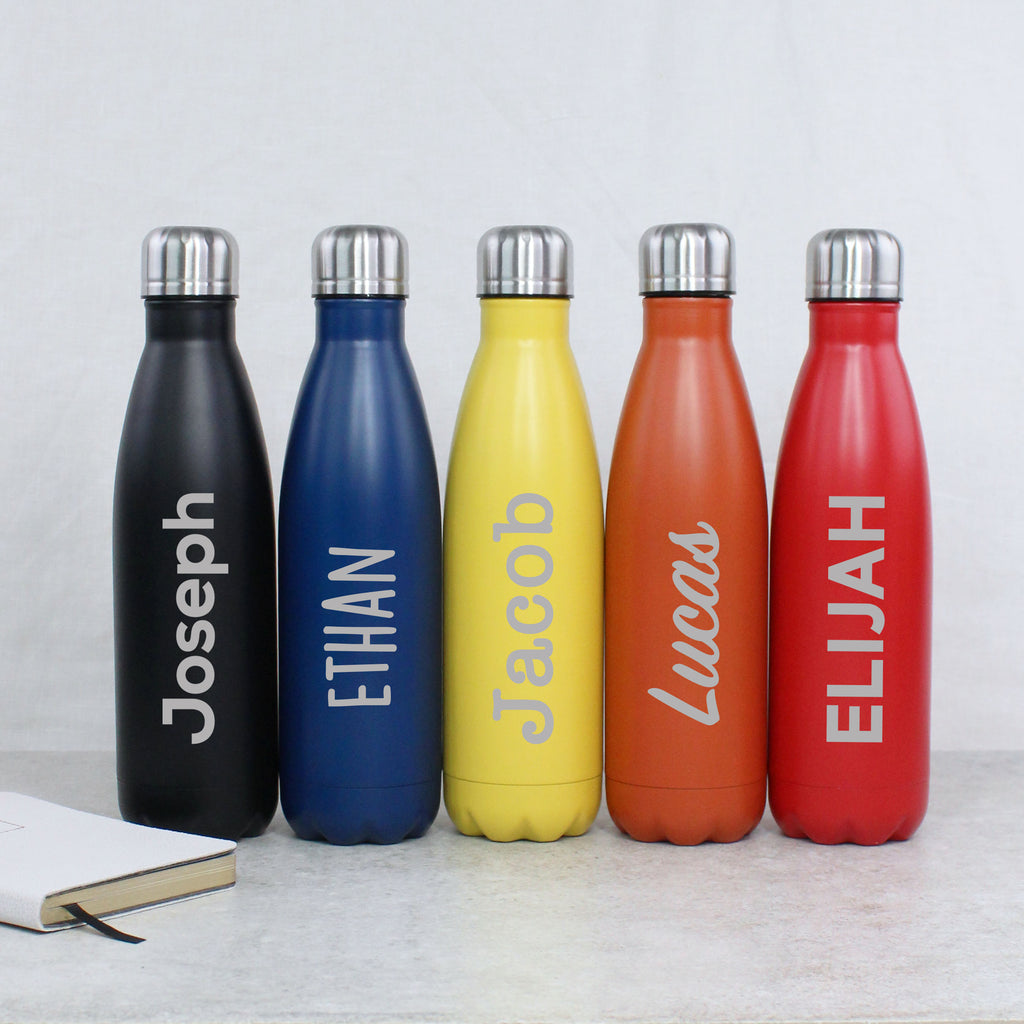 Personalised Boys 500ml Insulated Stainless Steel Water Bottle