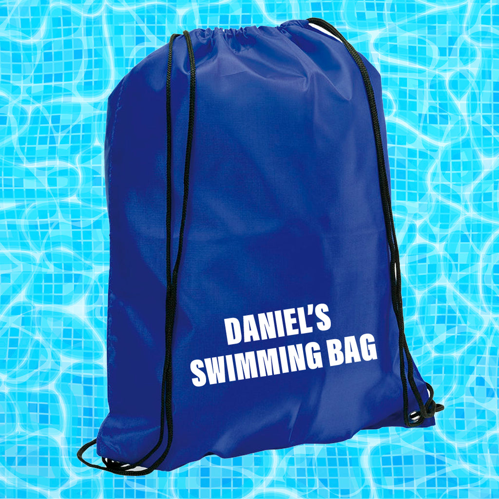 Blue Personalised Swimming Bag