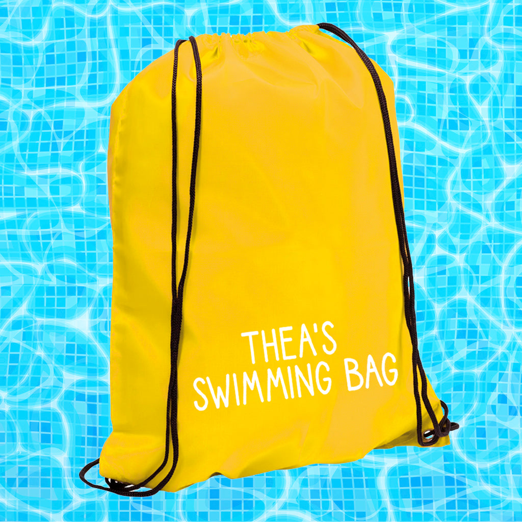 Yellow Personalised Swimming Bag
