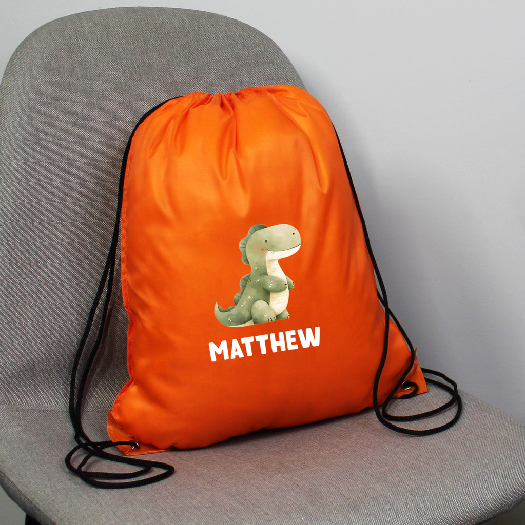 Personalised Children's Dinosaur PE Bag