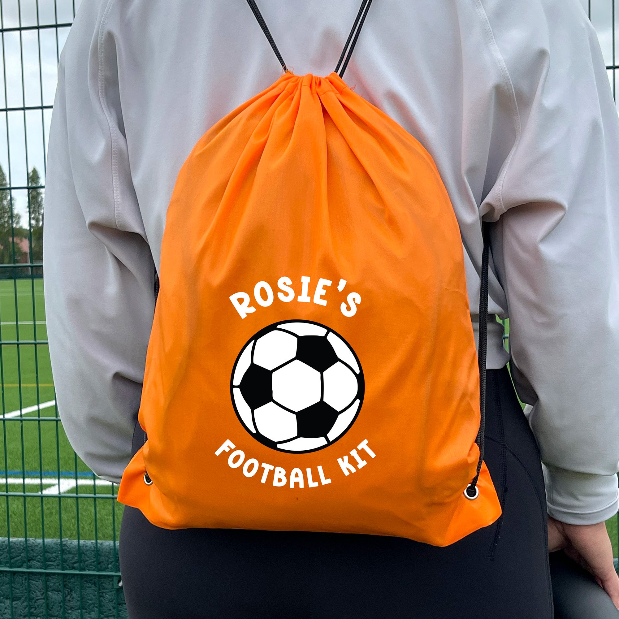 Amazon Soccer Drawstring Backpack Personalised Kids Drawstring
